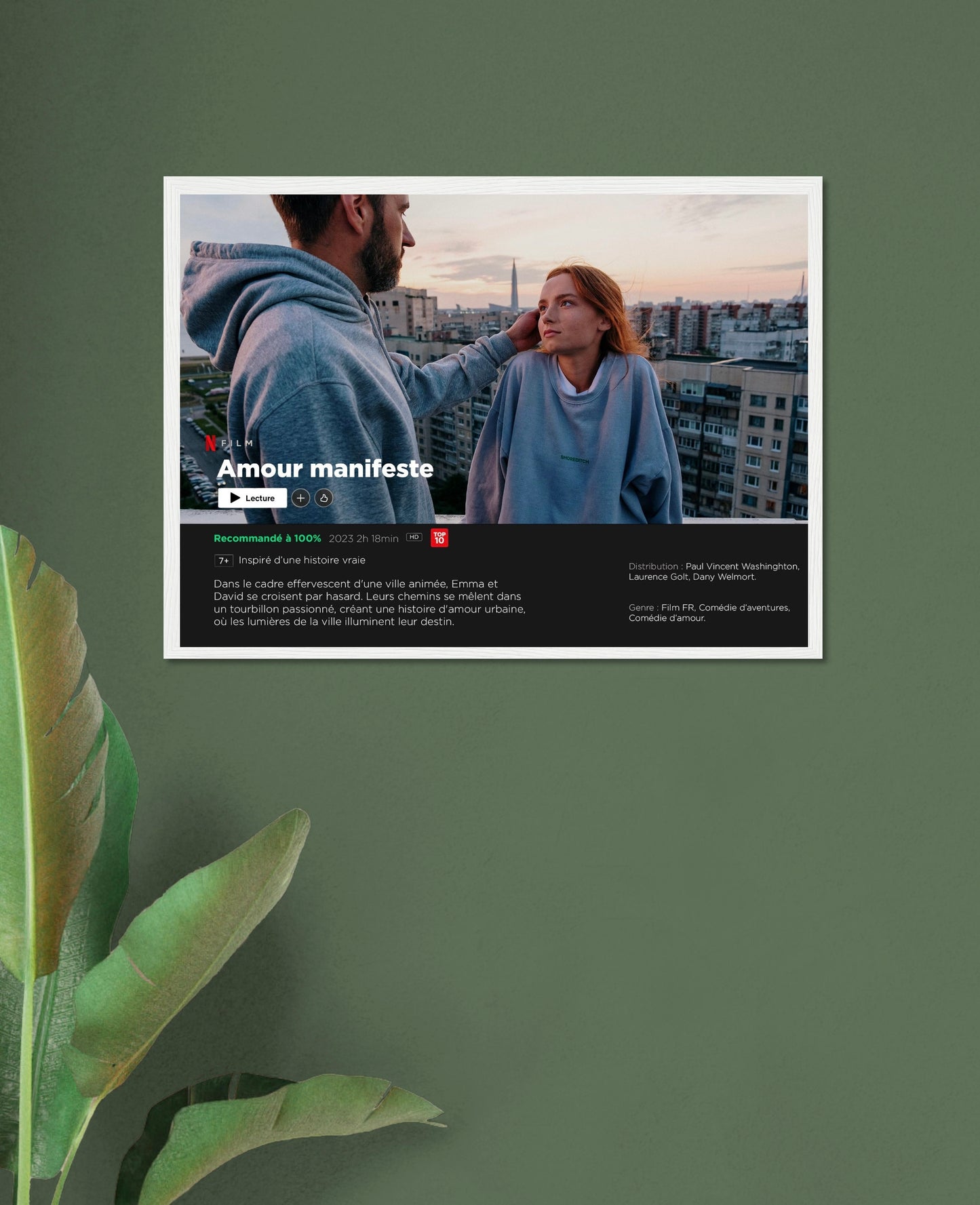 Affiche personnalisée format film