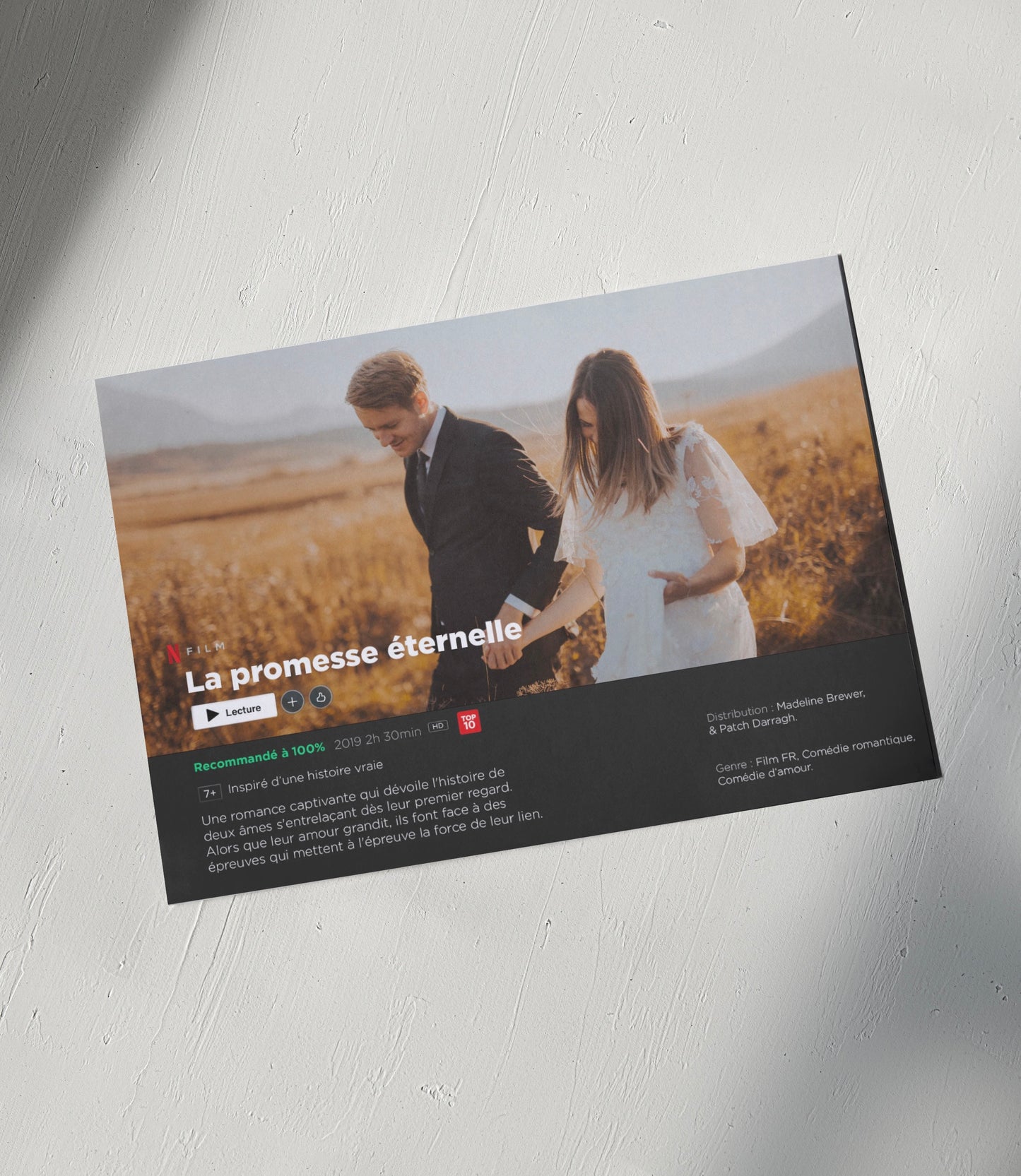 Affiche personnalisée imprimée format film
