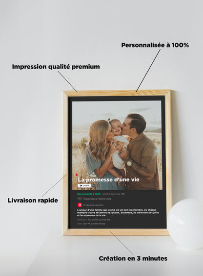 Affiche personnalisée format série